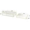 imageDeco 79 Glass Decorative Jewelry Box Jewelry Organizer with Gold Metal Frame and Gray Fabric Interior with Ring Slots Jewelry Holder 9quot x 6quot x 3quot Clear12  9