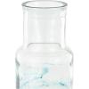 imageDeco 79 Glass Handmade Decorative Vase Blown Centerpiece Vases Set of 2 Flower Vases for Home Decoration 7quot W 10quot H BlueBlue