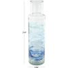 imageDeco 79 Glass Handmade Decorative Vase Blown Centerpiece Vases Set of 2 Flower Vases for Home Decoration 7quot W 10quot H BlueBlue