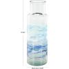 imageDeco 79 Glass Handmade Decorative Vase Blown Centerpiece Vases Set of 2 Flower Vases for Home Decoration 7quot W 10quot H BlueBlue