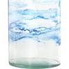 imageDeco 79 Glass Handmade Decorative Vase Blown Centerpiece Vases Set of 2 Flower Vases for Home Decoration 7quot W 10quot H BlueBlue