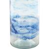 imageDeco 79 Glass Handmade Decorative Vase Blown Centerpiece Vases Set of 2 Flower Vases for Home Decoration 7quot W 10quot H BlueBlue