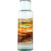 imageDeco 79 Glass Handmade Decorative Vase Blown Centerpiece Vases Set of 2 Flower Vases for Home Decoration 7quot W 10quot H BlueClear