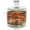 imageDeco 79 Glass Handmade Decorative Vase Blown Centerpiece Vases Set of 2 Flower Vases for Home Decoration 7quot W 10quot H BlueClear