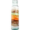 imageDeco 79 Glass Handmade Decorative Vase Blown Centerpiece Vases Set of 2 Flower Vases for Home Decoration 7quot W 10quot H BlueClear