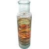 imageDeco 79 Glass Handmade Decorative Vase Blown Centerpiece Vases Set of 2 Flower Vases for Home Decoration 7quot W 10quot H BlueClear