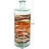 imageDeco 79 Glass Handmade Decorative Vase Blown Centerpiece Vases Set of 2 Flower Vases for Home Decoration 7quot W 10quot H BlueClear