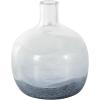 imageDeco 79 Glass Handmade Decorative Vase Blown Centerpiece Vases Set of 2 Flower Vases for Home Decoration 7quot W 10quot H BlueDark Blue