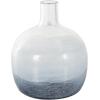 imageDeco 79 Glass Handmade Decorative Vase Blown Centerpiece Vases Set of 2 Flower Vases for Home Decoration 7quot W 10quot H BlueDark Blue
