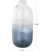 imageDeco 79 Glass Handmade Decorative Vase Blown Centerpiece Vases Set of 2 Flower Vases for Home Decoration 7quot W 10quot H BlueDark Blue