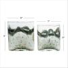 imageDeco 79 Glass Handmade Decorative Vase Blown Centerpiece Vases Set of 2 Flower Vases for Home Decoration 7quot W 10quot H BlueGray