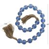 imageDeco 79 Glass Handmade Round Beaded Garland with Tassel with Knotted Brown Jute 45quot x 1quot x 1quot Light BlueBlue