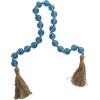 imageDeco 79 Glass Handmade Round Beaded Garland with Tassel with Knotted Brown Jute 45quot x 1quot x 1quot Light BlueBlue