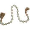 imageDeco 79 Glass Handmade Round Beaded Garland with Tassel with Knotted Brown Jute 45quot x 1quot x 1quot Light BlueClear