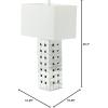 imageDeco 79 Glass Room Table Lamp Geometric Open Frame Accent Lamp set of 2 Lamp 10quot x 16quot x 29quot Silver