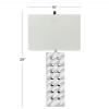 imageDeco 79 Glass Room Table Lamp Geometric Open Frame Accent Lamp set of 2 Lamp 10quot x 16quot x 29quot Silver
