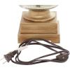 imageDeco 79 Glass Room Uplight Decorative Lamps with Gold Base set of 2 Table Lamps 8quot x 8quot x 18quot Silver