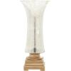 imageDeco 79 Glass Room Uplight Decorative Lamps with Gold Base set of 2 Table Lamps 8quot x 8quot x 18quot Silver