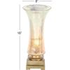 imageDeco 79 Glass Room Uplight Decorative Lamps with Gold Base set of 2 Table Lamps 8quot x 8quot x 18quot Silver