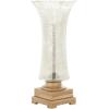 imageDeco 79 Glass Room Uplight Decorative Lamps with Gold Base set of 2 Table Lamps 8quot x 8quot x 18quot Silver