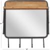 imageDeco 79 Industrial Metal Geometric Wall Hook 19quot x 14quot x 19quot Brown