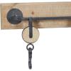 imageDeco 79 Industrial Wood Solid Wall Hook 24quot x 4quot x 10quot Brown