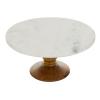 imageDeco 79 Mango Wood Cake Stand with Wood Base 12quot x 12quot x 6quot White