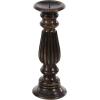 imageDeco 79 Mango Wood Candle Holder Set of 3 18quot 15quot 12quotH Dark Brown