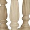 imageDeco 79 Mango Wood Decorative Candle Holder Distressed Turned Pillar Candle Stand Set of 3 Candlestick Holder 18quot 15quot 12quotH Beige