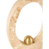imageDeco 79 Marble Abstract Decorative Sculpture Oval Home Decor Statue with Gold Ball and White Base Accent Figurine 7quot x 3quot x 12quot CreamCream