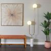 imageDeco 79 Marble Room Floor Lamp Orb 2 Light Standing Tall Lamp with Marble Base Tall Lamp 16quot x 7quot x 73quot GoldGold