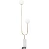 imageDeco 79 Marble Room Floor Lamp Orb 2 Light Standing Tall Lamp with Marble Base Tall Lamp 16quot x 7quot x 73quot GoldGold