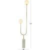 imageDeco 79 Marble Room Floor Lamp Orb 2 Light Standing Tall Lamp with Marble Base Tall Lamp 16quot x 7quot x 73quot GoldGold