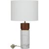 imageDeco 79 Marble Room Table Lamp Thick Stand Accent Lamp with Drum Shade Lamp 15quot x 14quot x 25quot White