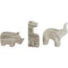 imageDeco 79 Marble Safari Animals Decorative Sculpture Small Abstract Rounded Home Decor Statues Set of 3 Accent Figurines 6quot 4quot 6quot H Multi ColoredMulti Colored