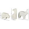 imageDeco 79 Marble Safari Animals Decorative Sculpture Small Abstract Rounded Home Decor Statues Set of 3 Accent Figurines 6quot 4quot 6quot H Multi ColoredCream