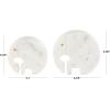 imageDeco 79 Marble Safari Animals Decorative Sculpture Small Abstract Rounded Home Decor Statues Set of 3 Accent Figurines 6quot 4quot 6quot H Multi ColoredWhite