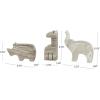 imageDeco 79 Marble Safari Animals Decorative Sculpture Small Abstract Rounded Home Decor Statues Set of 3 Accent Figurines 6quot 4quot 6quot H Multi ColoredMulti Colored