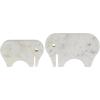 imageDeco 79 Marble Safari Animals Decorative Sculpture Small Abstract Rounded Home Decor Statues Set of 3 Accent Figurines 6quot 4quot 6quot H Multi ColoredWhite