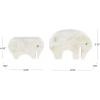 imageDeco 79 Marble Safari Animals Decorative Sculpture Small Abstract Rounded Home Decor Statues Set of 3 Accent Figurines 6quot 4quot 6quot H Multi ColoredWhite