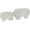 imageDeco 79 Marble Safari Animals Decorative Sculpture Small Abstract Rounded Home Decor Statues Set of 3 Accent Figurines 6quot 4quot 6quot H Multi ColoredWhite