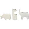 imageDeco 79 Marble Safari Animals Decorative Sculpture Small Abstract Rounded Home Decor Statues Set of 3 Accent Figurines 6quot 4quot 6quot H Multi ColoredCream