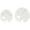imageDeco 79 Marble Safari Animals Decorative Sculpture Small Abstract Rounded Home Decor Statues Set of 3 Accent Figurines 6quot 4quot 6quot H Multi ColoredWhite