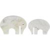 imageDeco 79 Marble Safari Animals Decorative Sculpture Small Abstract Rounded Home Decor Statues Set of 3 Accent Figurines 6quot 4quot 6quot H Multi ColoredWhite