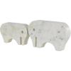 imageDeco 79 Marble Safari Animals Decorative Sculpture Small Abstract Rounded Home Decor Statues Set of 3 Accent Figurines 6quot 4quot 6quot H Multi ColoredWhite