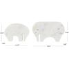 imageDeco 79 Marble Safari Animals Decorative Sculpture Small Abstract Rounded Home Decor Statues Set of 3 Accent Figurines 6quot 4quot 6quot H Multi ColoredWhite
