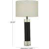 imageDeco 79 Marble Thick Stand Table Lamp with Drum Shade 15quot x 15quot x 26quot WhiteBlack