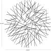 imageDeco 79 Metal Abstract Home Wall Decor Overlapping Stick Wall Sculpture Wall Art 24quot x 2quot x 25quot BlackBlack
