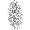 imageDeco 79 Metal Abstract Home Wall Decor Overlapping Stick Wall Sculpture Wall Art 24quot x 2quot x 25quot BlackBlack