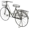 imageDeco 79 Metal Bike Indoor Outdoor Plantstand Indoor Outdoor Wire Floral Scrolled Plant Shelf with Basket and Saddle Bag Planters Plant Stand 56quot x 21quot x 31quot BrownBrown